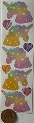 UNICORN W/STARS Stickers(9pc) Heart•Rainbow•Fantasy•Heart •Mystical•Card Making￼