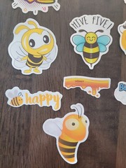STICKERS x 10 Honey Bee Positive Apiculture Beehive Cartoon Sticker BEH4