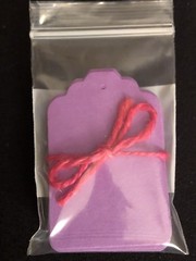 27 Hand Punched Pastel Purple Gift Tags, Scrap Book, Crafts, etc.