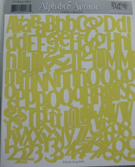 Tennis Alpha Yellow Flat Sticker Alphabet Avenue 20-27mm High &3-20mm Wide L2Lf