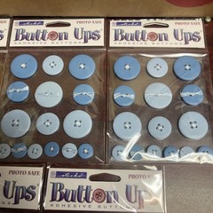 Sticko Button Ups Adhesive Buttons 5 packages different colors