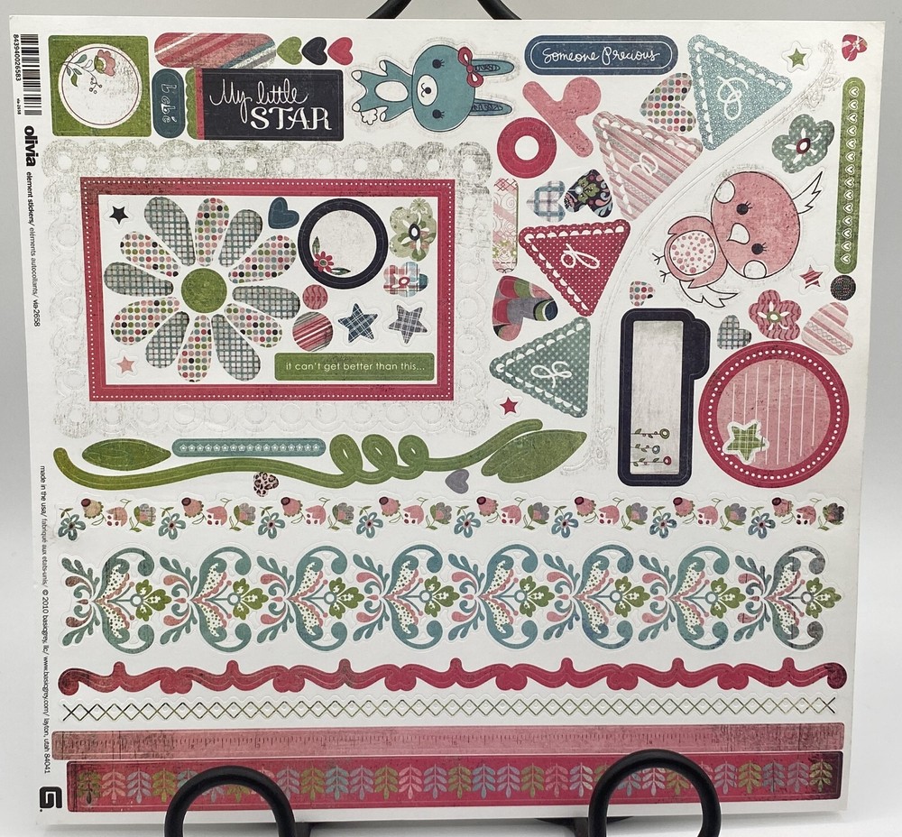 Papercrafting 12″ x 12″ Echo Park & Other Namebrand Sticker Sheets – Your Choice