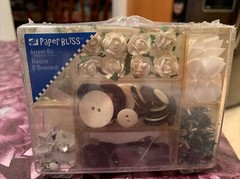 Paper Bliss Accent Kit SCRAPBOOKING Black & White Accents Showers Weddings New