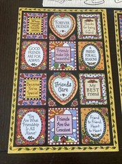 Vtg Carlton Cards Stickers 2 Sheets Friends Forever 90s Y2K Novelty Print Whimsy