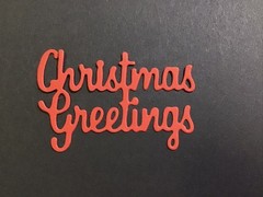 Christmas Greetings Die Cut Embellishments 6 Pcs 1-1/4” x 2” Scrapbook Cards