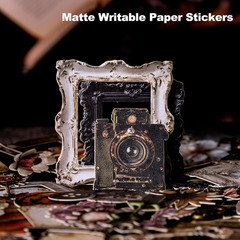 100 Pcs Vintage Ephemera Paper Stickers for Scrapbooking | Pre-Cut Frames, Tags,