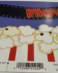EK Success Scrapbook Title Over-all Movie Night Theater Family Fun EKOV/149 NEW