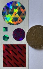 PRISMATIC SPARKLE PATTERNS Stickers(18pc)Mrs.Grossman’s •Shapes•Dot•Card Making•