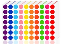 Dot Stickers, 3/4 inch Coding Labels, 10 Circle Price 3500 Pieces Color