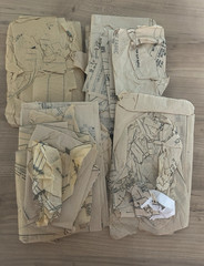 Sewing Pattern Pieces Tissue Paper Ephemera Junk Journal Collage 12 oz Crafting