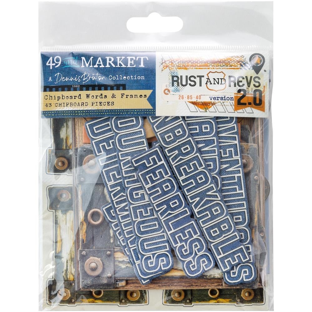 49 And Market Rust and Revs 2.0 Chipboard Words and Frames