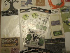 Lot of 20+ Halloween Stickers & Stamps Delux Cuts Rub Ons Transfers Clear Stamps