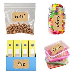 300 Pcs Gift Tags Stickers Name Labels Stickers, Self-Adhesive Handmade Brown