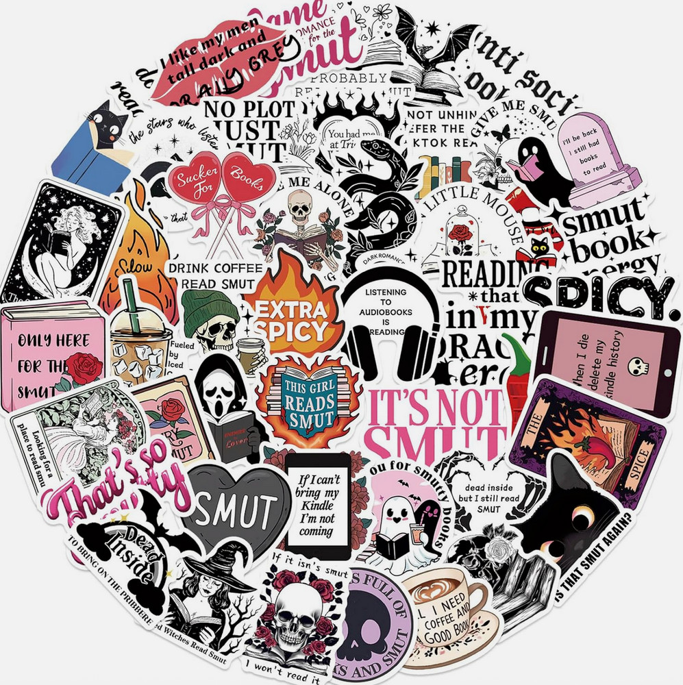 LOT OF 10 pcs SPICY READER LOVER decals love reading books nerd library nook sex