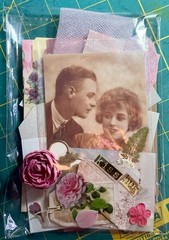 30+ pcs Ephemera Lot Junk Journal Scrapbook Collage Romance Vintage Post Card