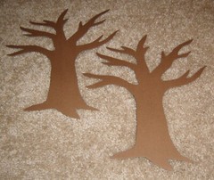 Autumn/Fall Large Bare Tree Diecut(2) ~ AccuCut Design….Brown Cardstock