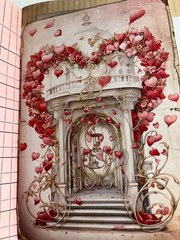 valentines junk journal scrapbook tassel pen clip 62 pages rabbit couple 1 sig