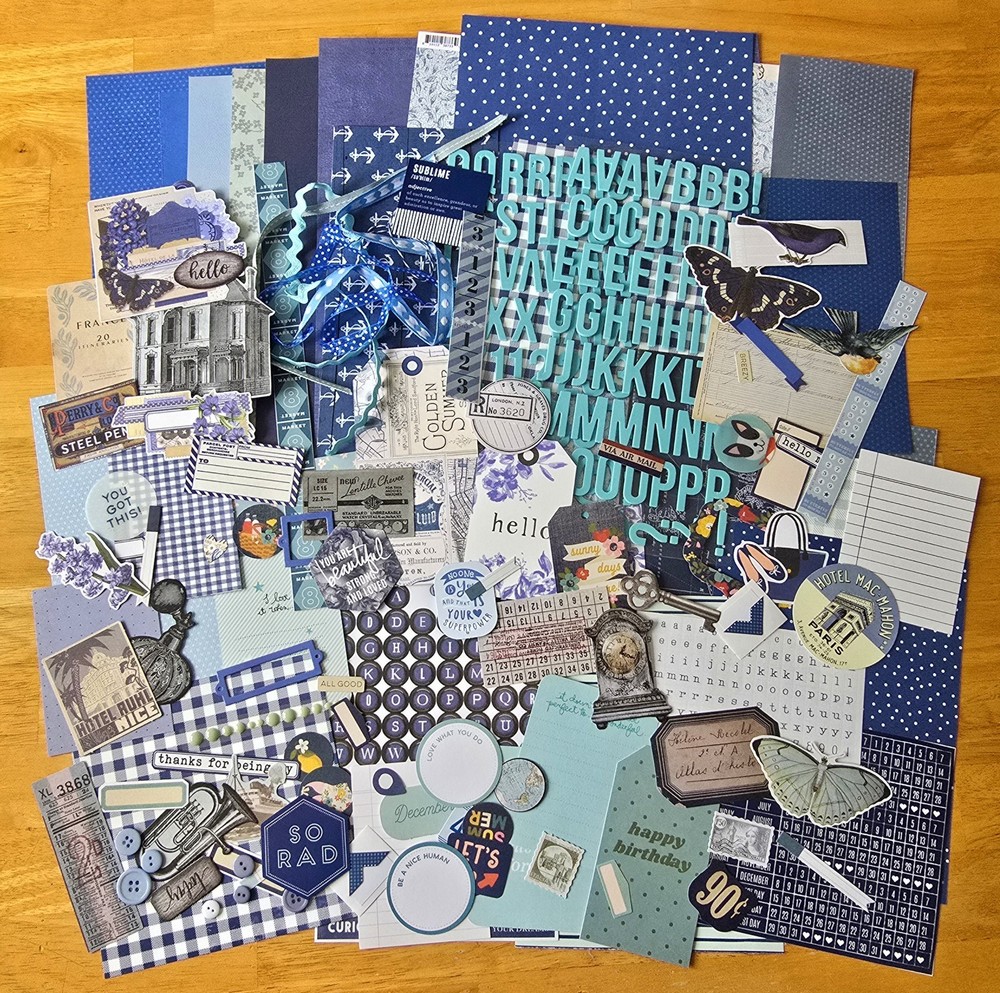 8 Color Junk Journal Scrapbook Bundles Blue Red Orange Yellow Green+ paper more
