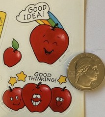 GOOD LOOKING APPLE Stickers (13pc)Hallmark•Vintage 1983 •Reward•Card Making•