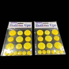 4 pks Sticko Button Photo Safe Adhesive YELLOW Buttons Scrapbook Stickers