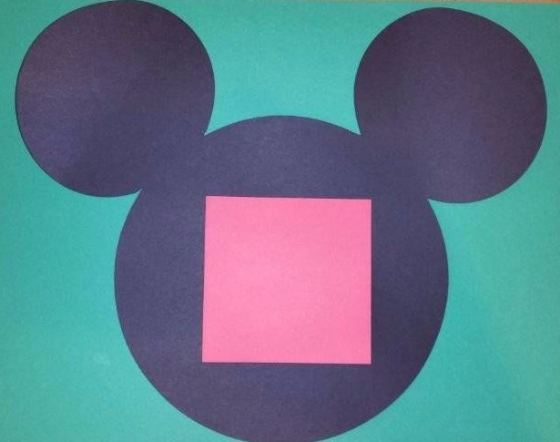 MICKEY MOUSE PHOTO FRAME FITS 8-1/2 X 11 FRAME! INCLUDES BLACK & RED MAT SQUARES