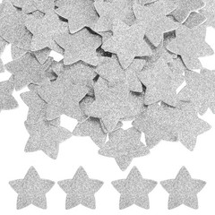 1.4″x1.4″ Star Foam Stickers, 240Pcs EVA Glitters Foam Shape Sticker, Silver