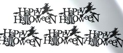 🕷️HAPPY HALLOWEEN PHRASE CARDSTOCK PAPER DIE CUT EMBELLISHMENTS * WITCH