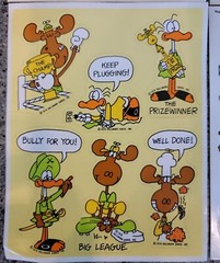 4 Vintage 80s Hallmark 79 Dennison Stickers teacher diary humor words stick ons