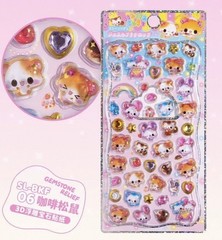 Kamio Japan Ham Ham Cafe Hamster Rabbit Cat Bon Bon Gum Drop Sticker