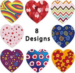 500Pcs Heart Stickers Valentines Day round Stickers Roll 1 Inch Heart Shape Jar