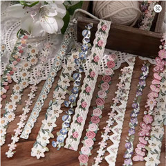 Kawaii Stationery Stickers Handmade hook flower Junk Planner Decorative PDF