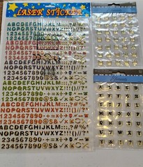 Qty 35 Pack Alphabet Letters Numbers Symbols Stickers Scrap Book Crafts (LOT H)