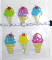 Ice Cream Stickers Set 3 Packs Dimensional Puffy Summer Treats Sweets Kid Craft