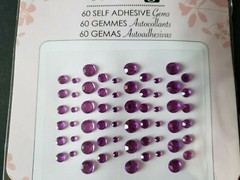 NIP Studio G 3 Packs Self Adhesive Gems Purple Pink Red Bling Stickers