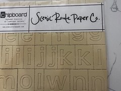 Scenic Route Paper Co Chipboard Alphabet Redmond Cream Lowercase Letter Stencil