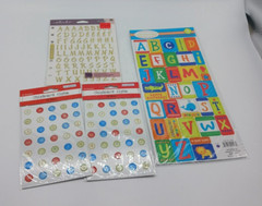 Lot Letters Numbers Alphabet Stickers Scrapbooking Paper Crafting Junk Journal