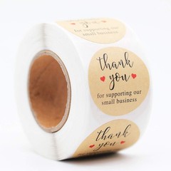 YOGET 1.5» Thank You for Supporting Our Small Business, Kraft Paper Thank You S