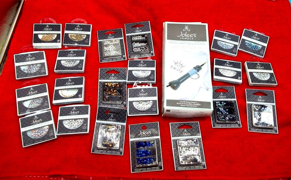LOT OF Jolees Jewels Crystallized Swarovski Elements 21 Packs & Tool (PC-11)