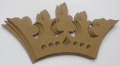 (4) FANCY CROWNS – Bare Chipboard Die Cuts – 2 5/8″ Tall x 5 3/16″ Wide