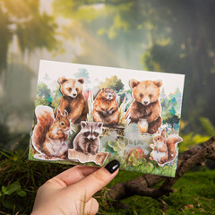 200 Pieces African Wildlife Washi Stickers – Cute Jungle Animal Japanese Paper S