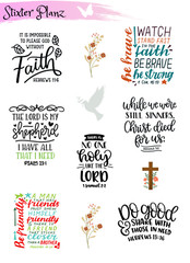 2 Sheet Religious Inspirational Bible Stickers Christian Daily Stickers