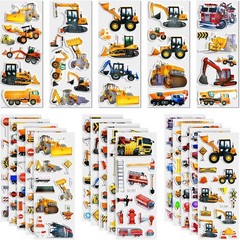 400+ Cars and Truck Stickers for Kids, 24 Sheets Construction Birthday Party Fav
