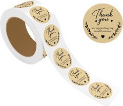 Thank You for Supporting My Small Business Stickers 2×2 Inch – 500 Pcs Roll Roun