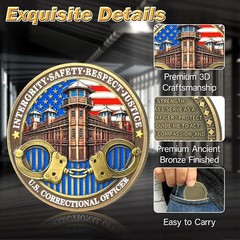 Thin Gray Line Coin – U.S. Correctional Officer Challenge Coins Honor Correct…