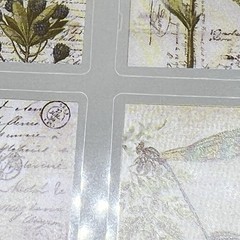 Vintage Style Botanical Insect Stickers 3 Sheets Scrapbooking Journaling Collage