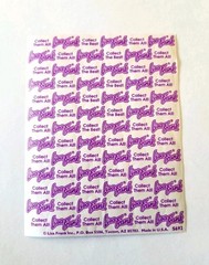 Vtg Lisa Frank Stickers S692 Violet and Velvet Spaniel Puppies Full Sheet micro