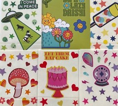 Retro Sticker lot set of 199+ Stickers / Mxd Themes