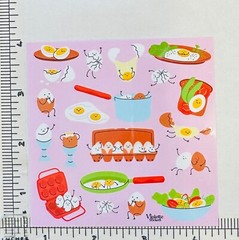 Violette Stickers Egg Frenzy Breakfast Foods Planner Supply Scrapbook Crafts