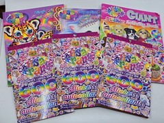 Modern Lisa Frank Stickers Coloring Activity Books LOT – Some Used
