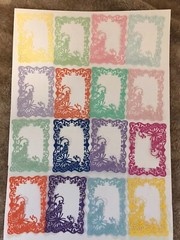 Butterfly frame die cut embellishments 6 pcs 3-7/8″ x 2-3/4” Scrapbook Cards